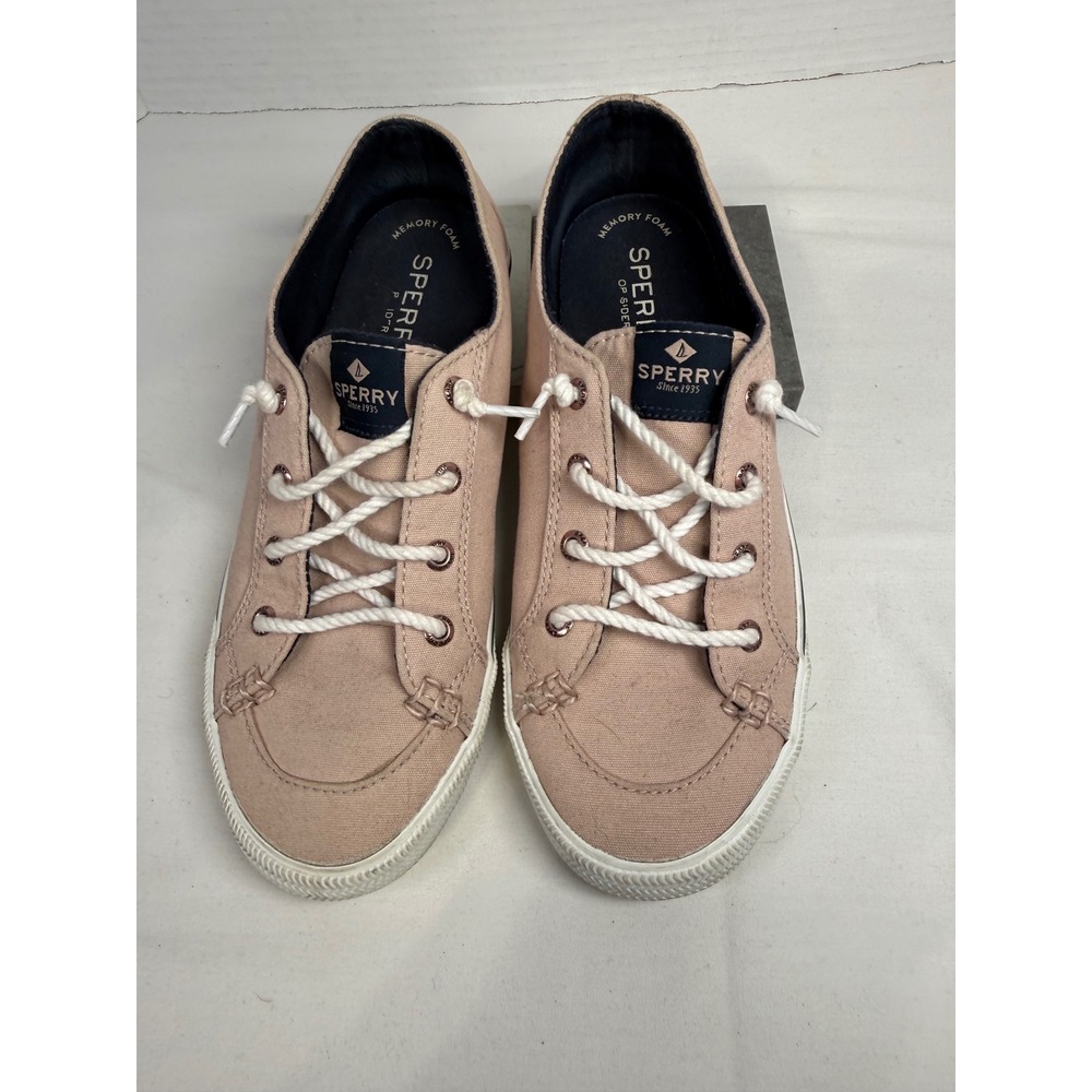 Sperry Crest Vibe Rose Dust Pink Canvas Sneakers STS84314 Womens 6.5M